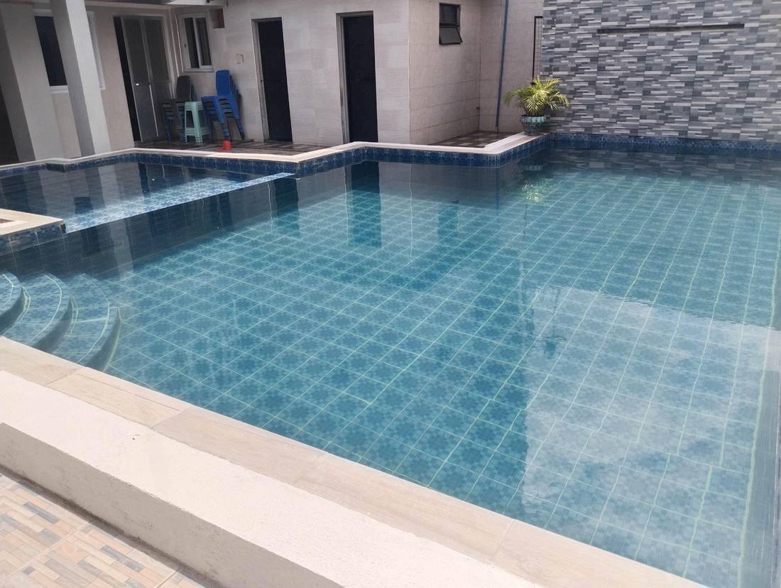 Close view of the swimming pool
